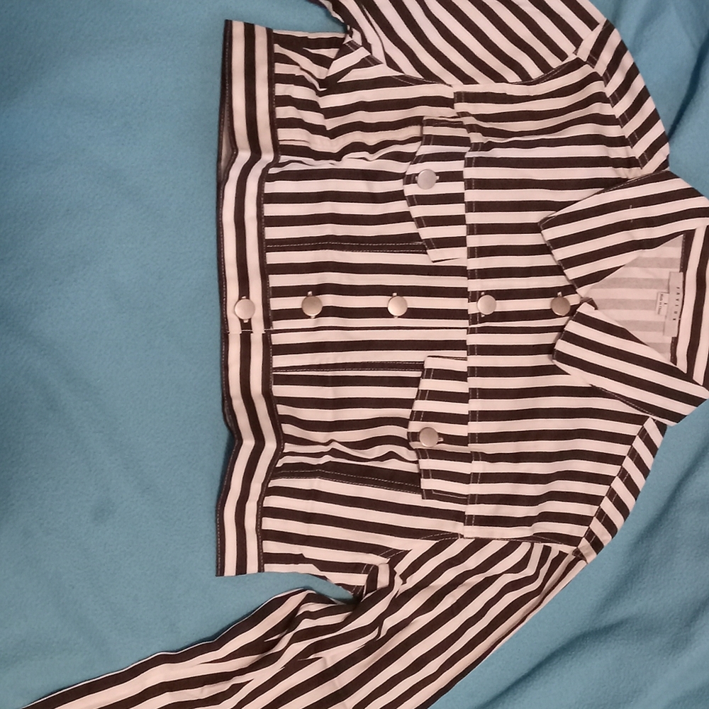 Black and White Striped Jacket
